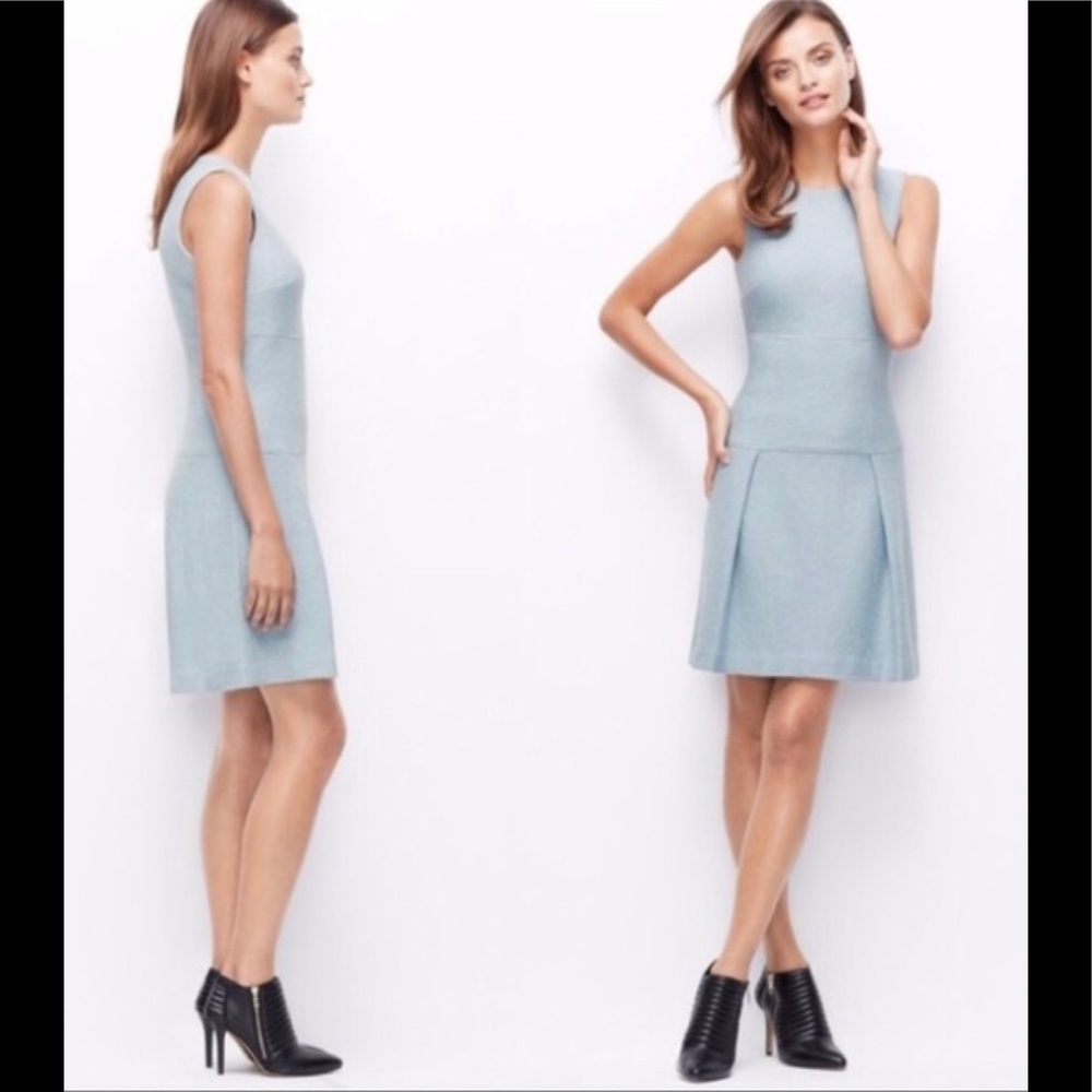 Ann Taylor pleated wool blend dress 4